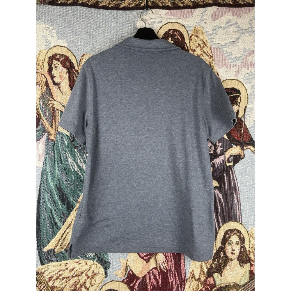 Daniel Hechter Paris Men’s L Large Blue Gray Cotton Short Sleeve Polo Shirt - Picture 6 of 8